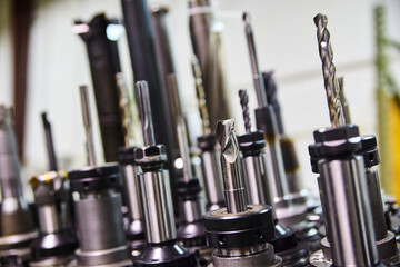 Precision Metalworking Tools Close-Up in Workshop