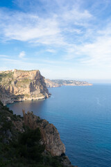 panoramic view of the Mediterranean coast in Benitachell. Alicante - Spain