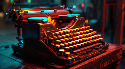 Typewriter - obrazy, fototapety, plakaty