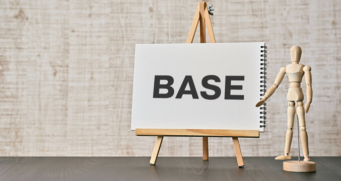There is notebook with the word BASE. It is as an eye-catching image.