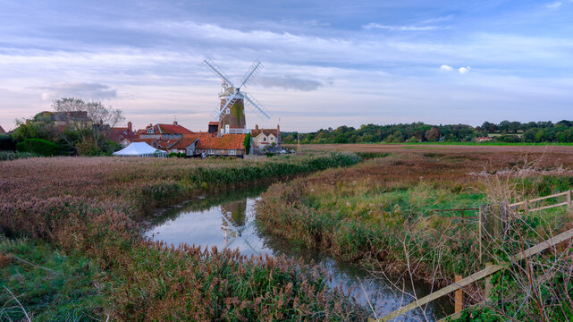 Sunrise over Cley Mill, Norfolk, UK