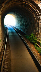 Fototapeta na wymiar Underground. Tunnel. Subterranean. Passage. Dark. Transportation. Subway. Urban. Infrastructure. Engineering. Secret. Mysterious. Exploration. Adventure. AI Generated.