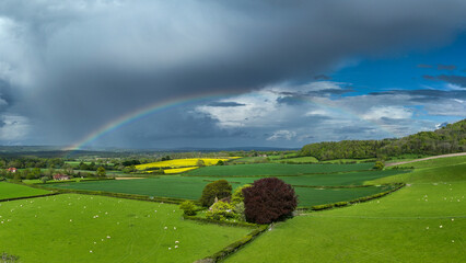 Rainbow over the Shepherds' Chapel of St Andrew at Didling, West Sussex