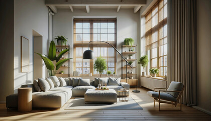 casually designer furnished living area 