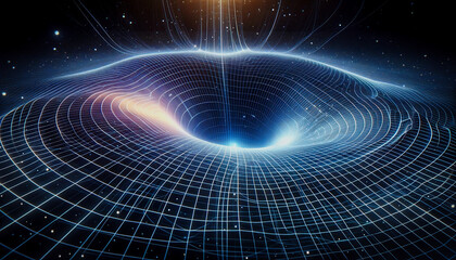 Obraz premium gravitational waves in space