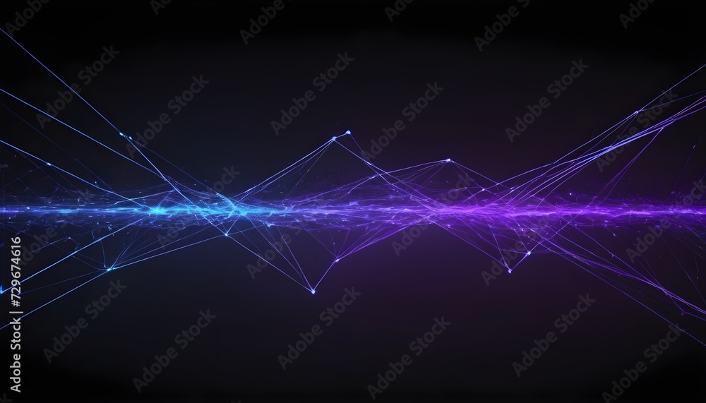 Aufkleber abstract geometric with connected lines. big data visualization, network connection. technology futu