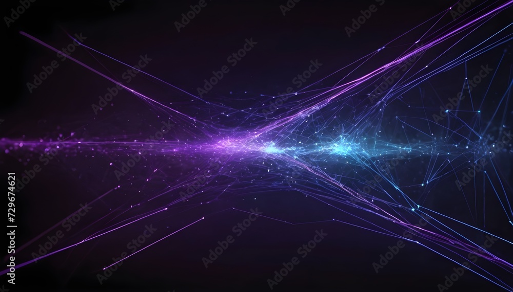 Aufkleber abstract geometric with connected lines. big data visualization, network connection. technology futu