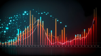 Stock market information technology concept illustration, illustration that can be used to analyze financial statements