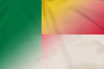 Benin and Indonesia national flag international negotiation IDN BEN