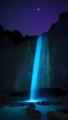 fluorescent waterfall