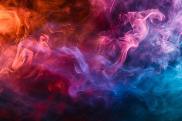 Splash of color Paint Or smoke on a dark background Creating an abstract and artistic pattern