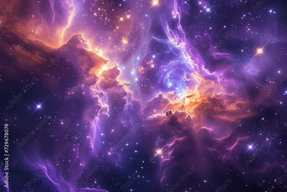 Canvas Prints supernova nebula illustration a cosmic background with stars and glowing mysterious universe
