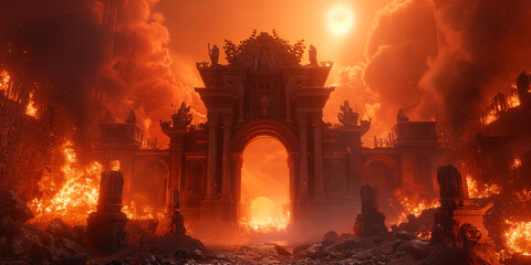 Gate of hell - obrazy, fototapety, plakaty