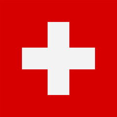 Obraz premium Switzerland flag isolated in official colors and proportion correctly