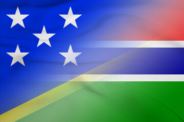 Solomon Islands and Gambia official flag transborder relations GMB SLB