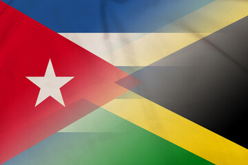 Cuba and Jamaica official flag international relations JAM CUB