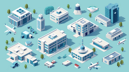 Isometric Hospital Tileset