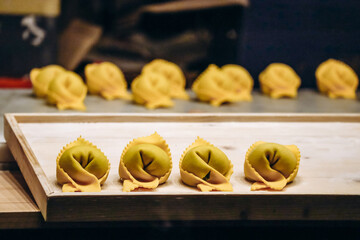 Delicious Italian cappellacci with ricotta and spinach