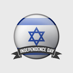 Israel Round Independence Day Badge
