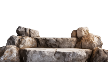 Natural stone podium cutout