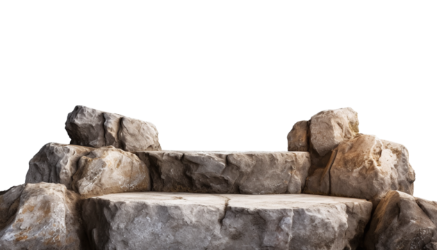 Natural stone podium cutout
