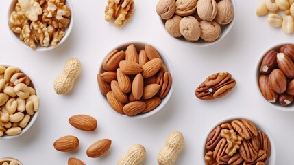 Different Types of Nuts on the Table.