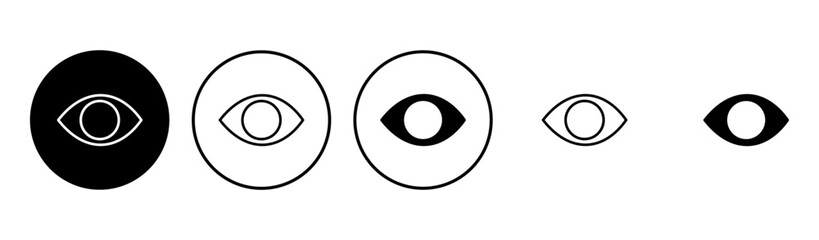 Eye icon set. Eye vector icon. Look and Vision icon.