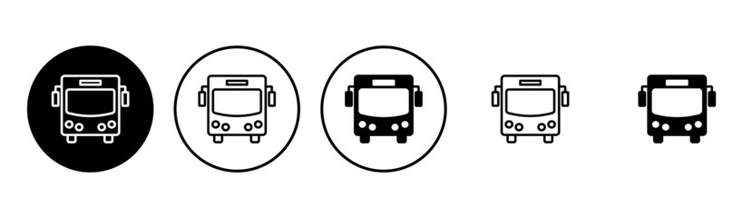 Bus icon set. bus vector icon - obrazy, fototapety, plakaty