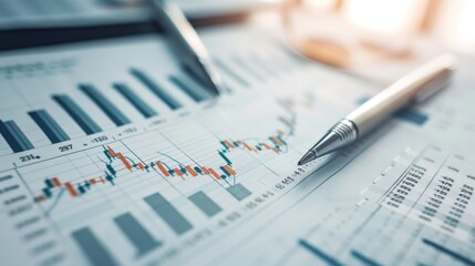 financial analysis with charts and graphs