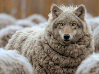 Wolf in Sheep's Clothing - Predator Stalking Prey while Disguised as a Sheep