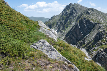 Landscape of Rila Mountain near Kalin peak, Bulgaria