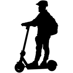 person with scooter