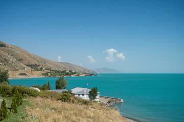 Naklejka na ściany i meble Beautiful Lake Sevan in Armenia