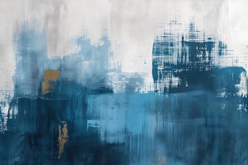 Abstract Painting Background Vibrant Blue Wallpaper Contemporary Art Backdrop, Colorful Canvas Textured Minimalist Artwork