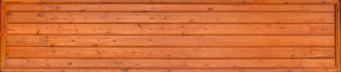 Obraz premium wooden frame sign board background. Copy space plank wood isolated for design art work or add text message. Pine wooden panel wall interior.