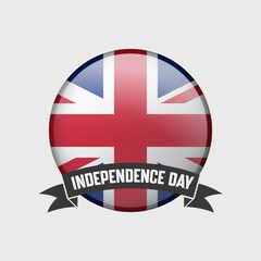 United Kingdom Round Independence Day Badge