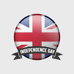 Obraz premium United Kingdom Round Independence Day Badge