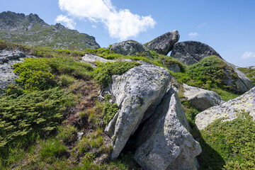 Landscape of Rila Mountain near Kalin peak, Bulgaria