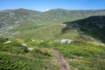 Landscape of Rila Mountain near Kalin peak, Bulgaria