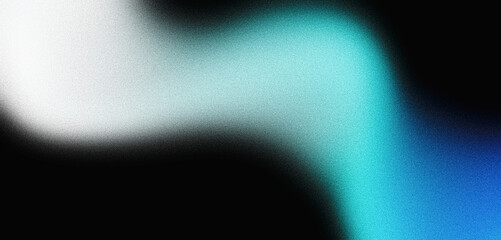 Grainy background abstract blue white dynamic wave black backdrop liquid color flow banner design copy space