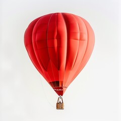 Obraz premium Hot air balloon flying in the blue sky. 3d illustration.