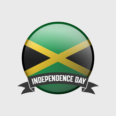 Jamaica Round Independence Day Badge