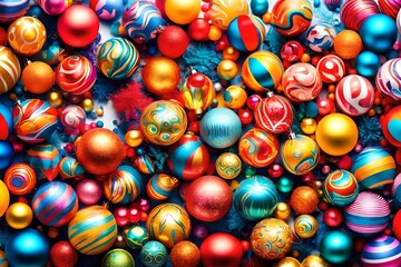 Fototapeta na wymiar colorful christmas balls