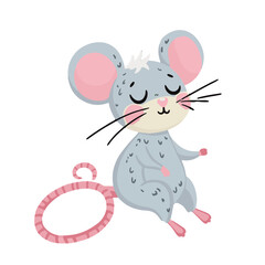 Obraz na płótnie Canvas cute little mouse isolated icon