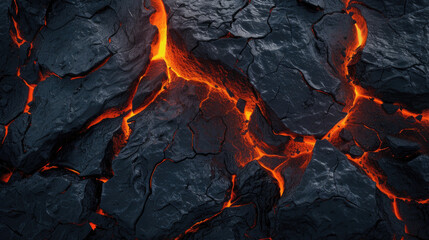 close up lava coal with clacks 