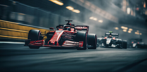 f1 race car speeding