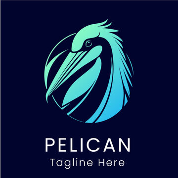 vector Pelican logo design template