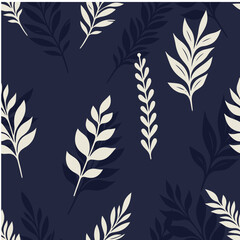 Seamless pattern. Plants and flowers. Fabric for bed linen.