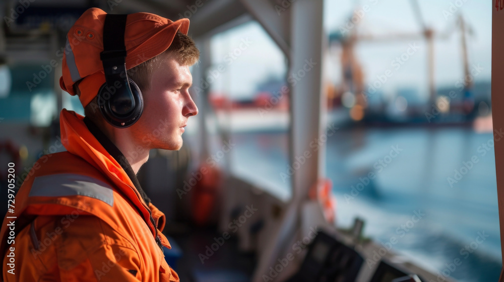 Poster as the ship approaches port the able seaman guides it smoothly into the berth his keen knowledge of 