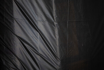 Close up Black plastic texture background.